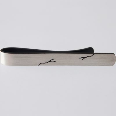 Morphology Tie Clip. Sterling silver, part oxidised. £130
